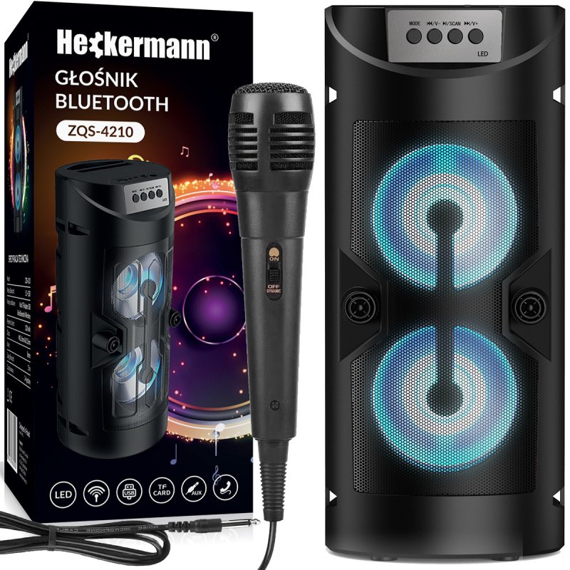 Bezprzewodowy głośnik Bluetooth z mikrofonem Heckermann ZQS-4210