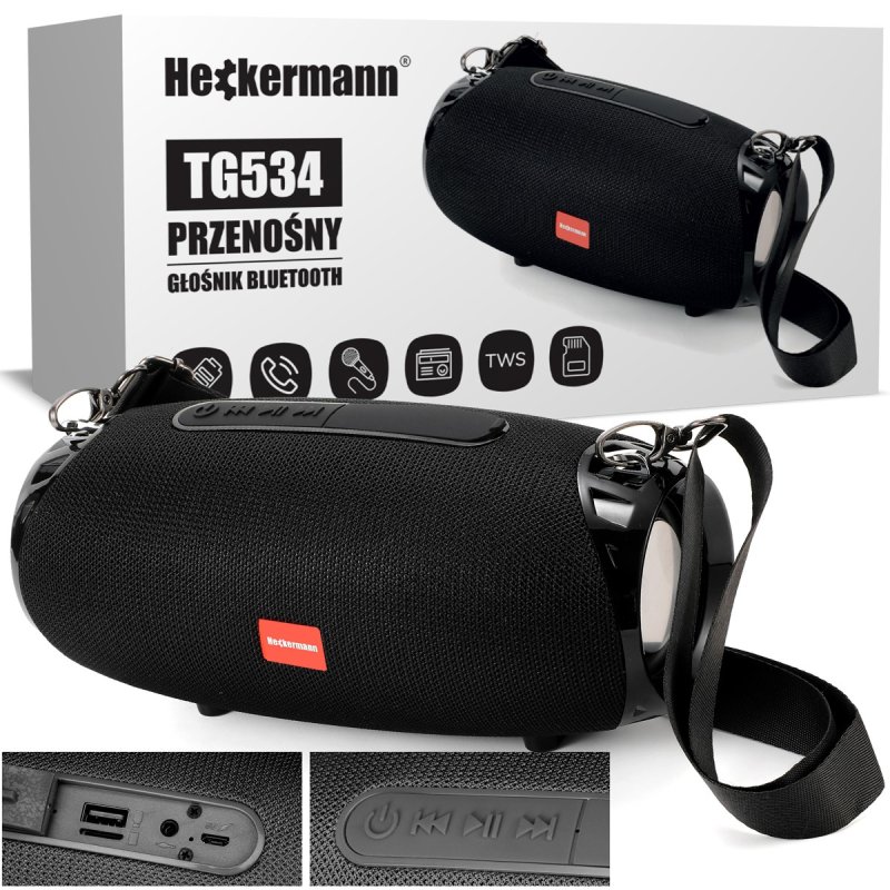 Głośnik bezprzewodowy boombox z funkcją radia Heckermann® TG534