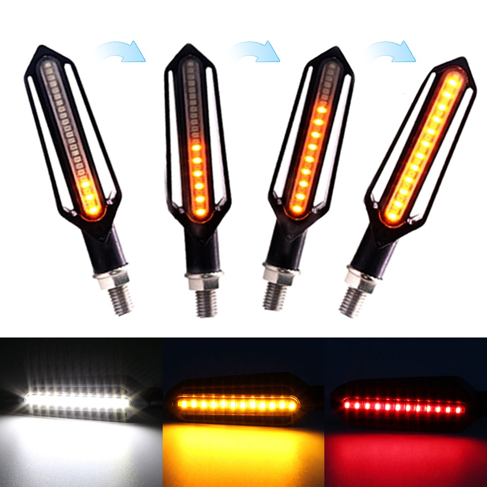 Lampy LED motocyklowe świecące różnymi kolorami